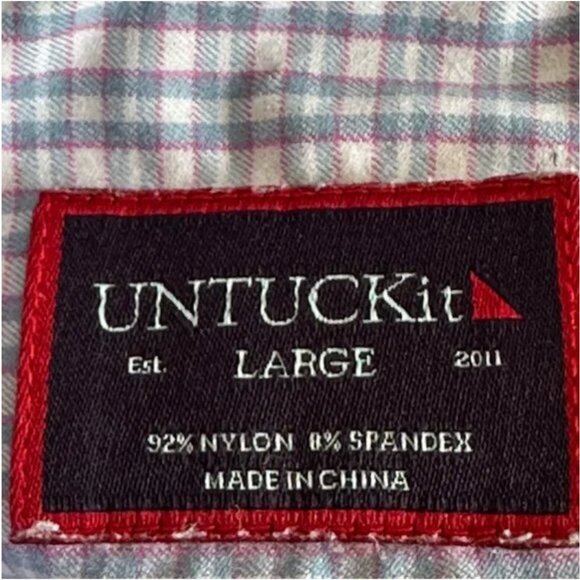 UNTUCKit Wrinkle-Free Performance Dalton Shirt Long Sleeve Button Down Large - Picture 5 of 7